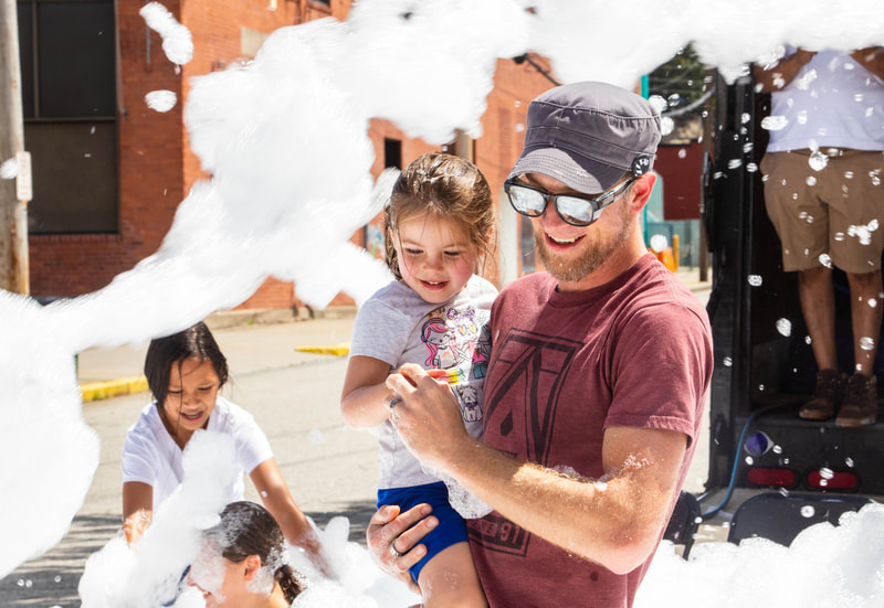 Sims Ave Block Party + Family Fringe Day at the Providence Fringe Festival, presented by Wilbury Theatre Group; photo by Erin X. Smithers.