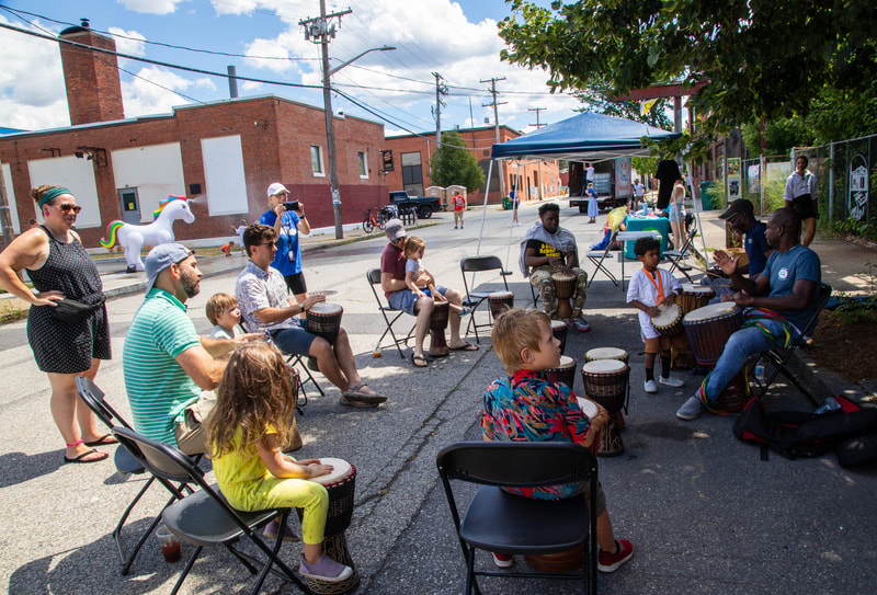 Sims Ave Block Party + Family Fringe Day at the Providence Fringe Festival, presented by Wilbury Theatre Group; photo by Erin X. Smithers.