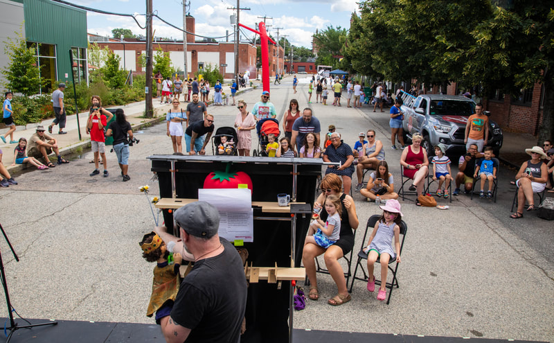 Sims Ave Block Party + Family Fringe Day at the Providence Fringe Festival, presented by Wilbury Theatre Group; photo by Erin X. Smithers.