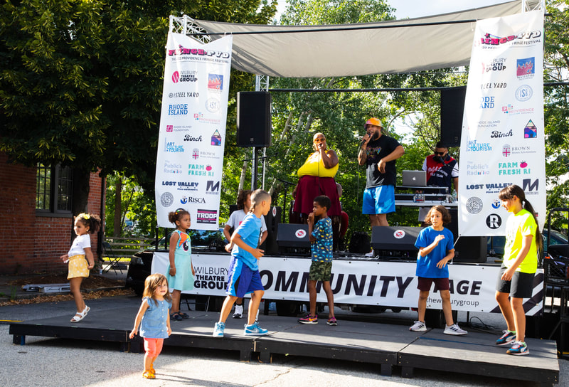 Sims Ave Block Party + Family Fringe Day at the Providence Fringe Festival, presented by Wilbury Theatre Group; photo by Erin X. Smithers.